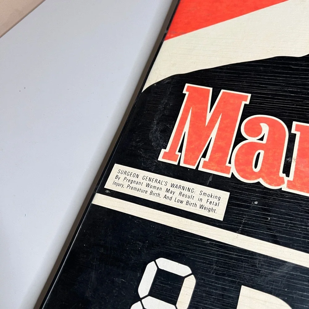 Vintage Marlboro Packs Store Price‎ Sign Philip Morris 1992 Display